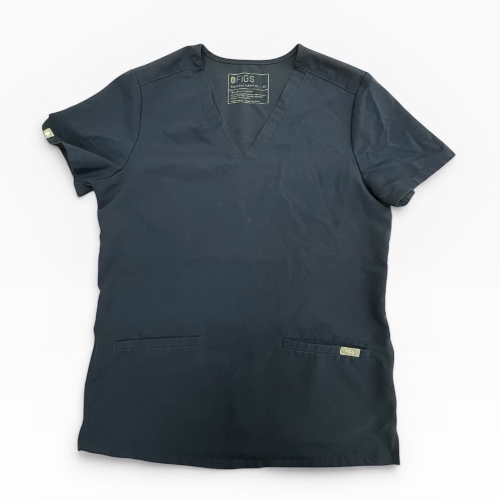 FIGS Casma Scrub Top Navy Blue XS Technical Collection Stretch Medical